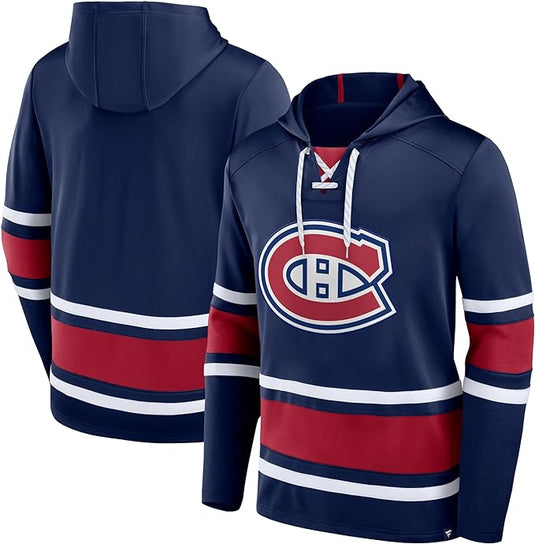 Montreal Canadiens NHL Puck Deep Lace-Up Hoodie