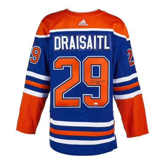 Leon Draisaitl Signed Edmonton Oilers Adidas Pro Home Blue Jersey
