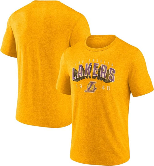 Los Angeles Lakers NBA Gold Tri-blend T-Shirt