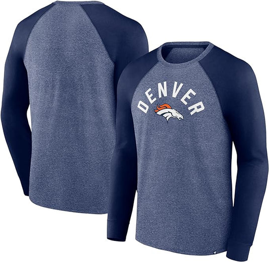 Denver Broncos NFL Fundamentals Twisted Slub Long Sleeve Raglan T-Shirt