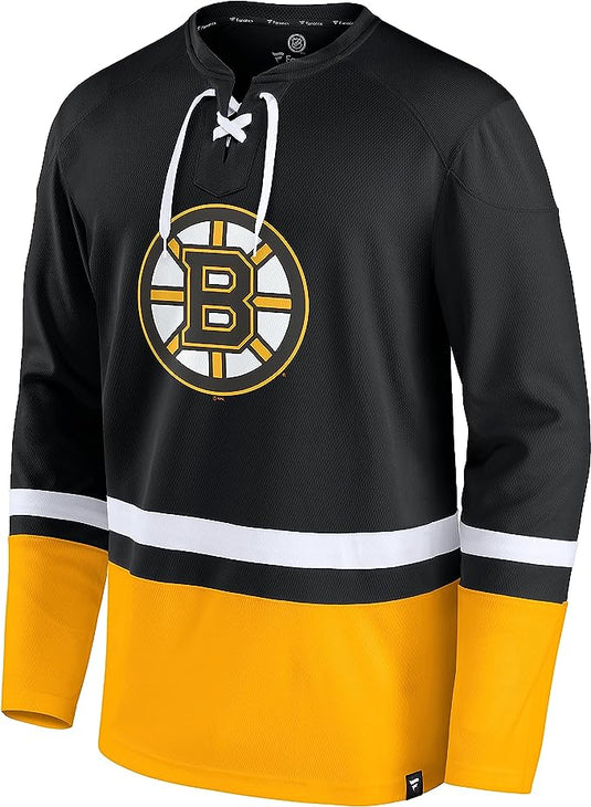 Boston Bruins NHL Super Mission Slapshot Lace-Up Pullover Sweatshirt