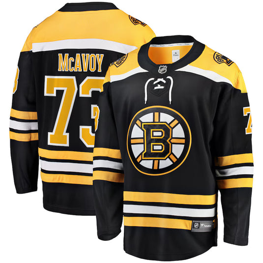 Maillot Domicile Breakaway des Fanatics de la LNH des Bruins de Boston de Charlie McAvoy