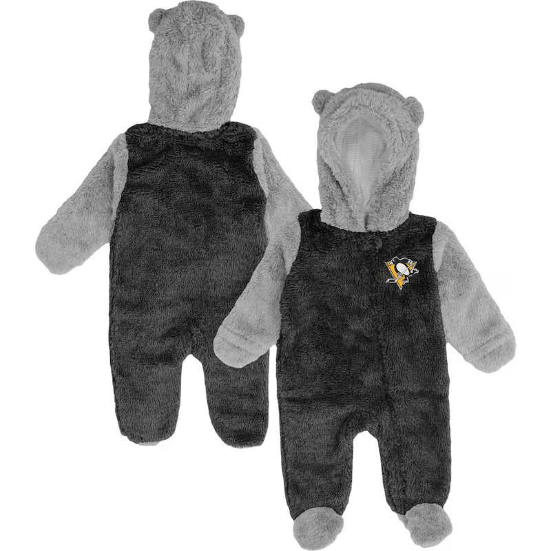 Load image into Gallery viewer, Pittsburgh Penguins NHL Infant Teddy Fleece Bunting Sleeper
