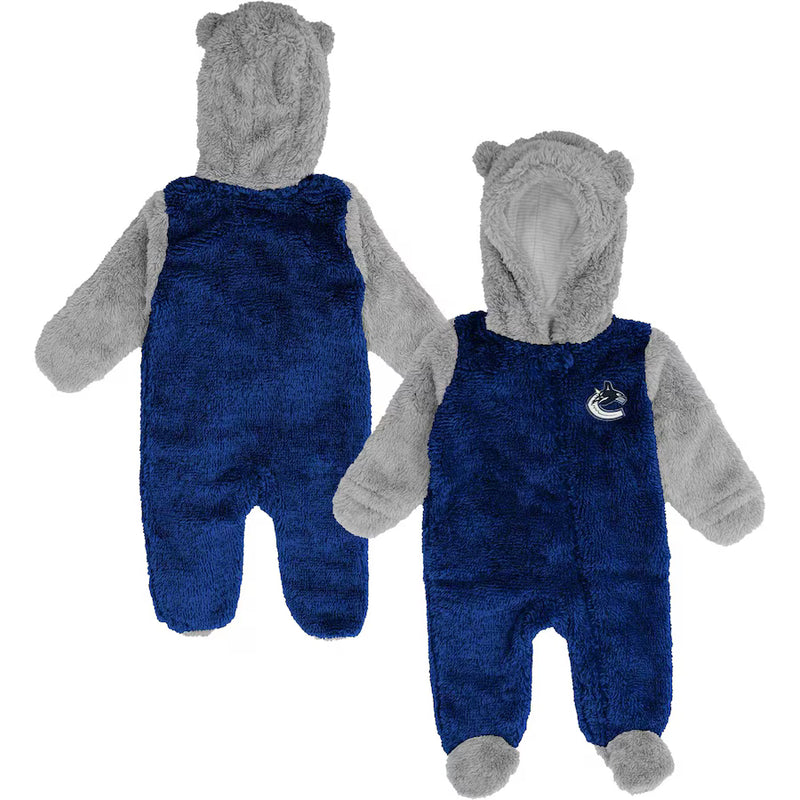 Load image into Gallery viewer, Vancouver Canucks NHL Infant Teddy Fleece Bunting Sleeper
