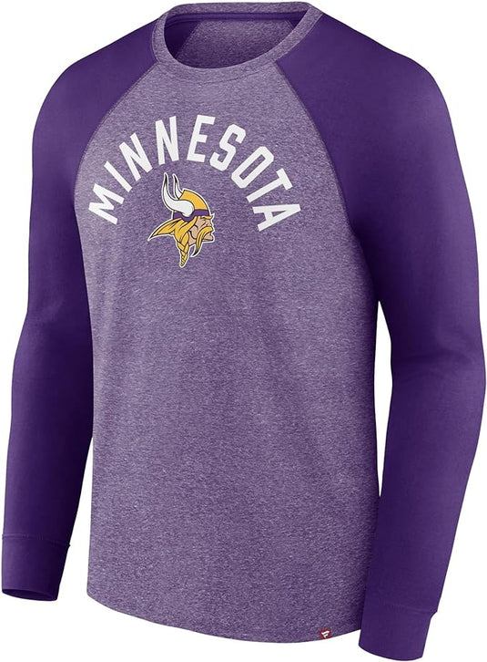 Minnesota Vikings NFL Fundamentals Twisted Slub Long Sleeve Raglan T-Shirt