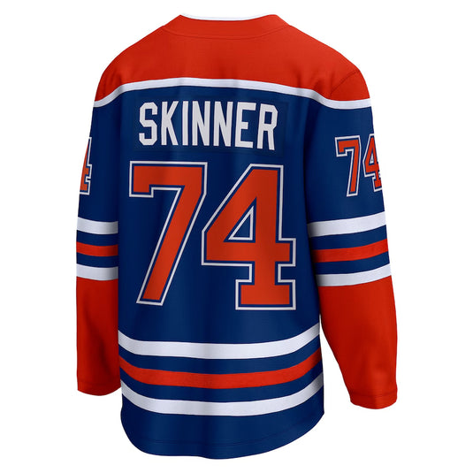 Stuart Skinner Edmonton Oilers NHL Fanatics Breakaway Royal Home Jersey