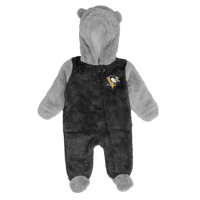 Load image into Gallery viewer, Pittsburgh Penguins NHL Infant Teddy Fleece Bunting Sleeper
