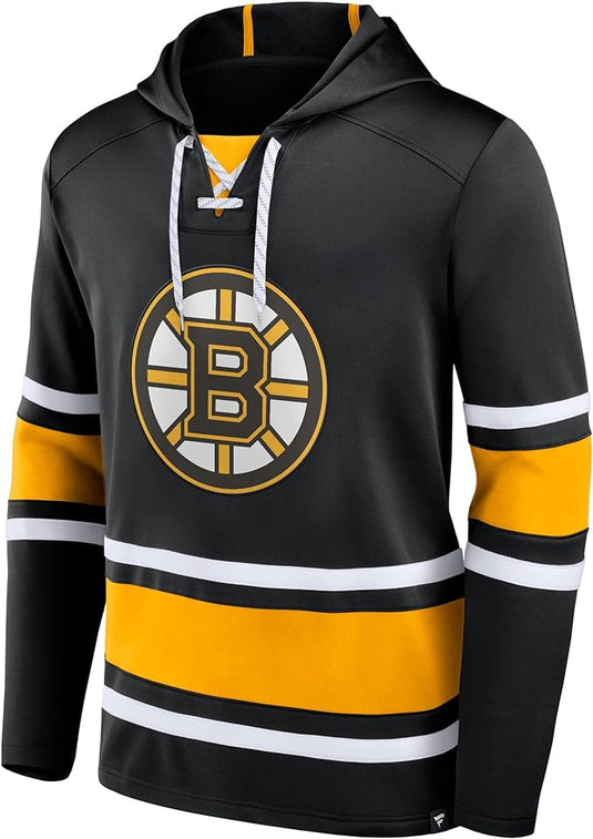 Boston Bruins NHL Puck Deep Lace-Up Hoodie