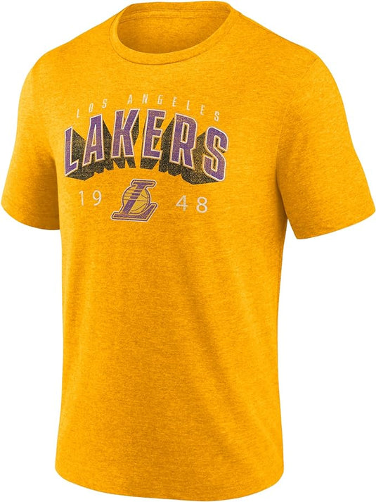 Los Angeles Lakers NBA Gold Tri-blend T-Shirt