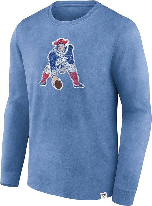 New England Patriots NFL Washed Primary Long Sleeve T-Shirt