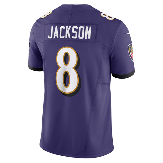 Lamar Jackson Baltimore Ravens NFL Nike Vapor F.U.S.E. Limited Player Purple Jersey