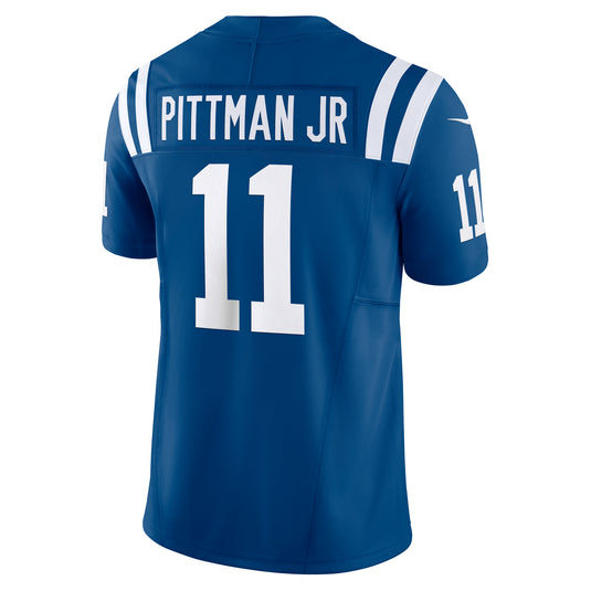 Michael Pittman Jr. Indianapolis Colts NFL Nike Vapor F.U.S.E. Limited Player Blue Jersey