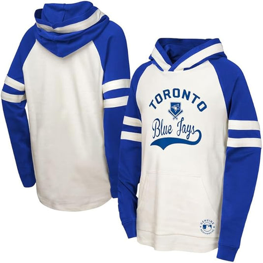 Youth Toronto Blue Jays MLB Knuckle Ball Colorblock Raglan Pullover Hoodie