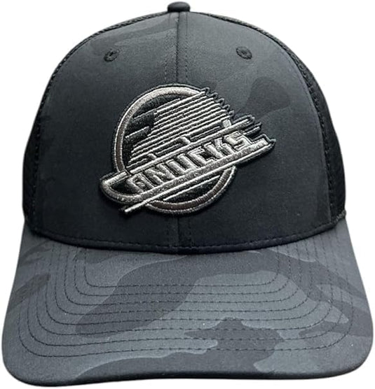 Vancouver Canucks NHL Vintage Camo Trucker Tonal Snapback Cap