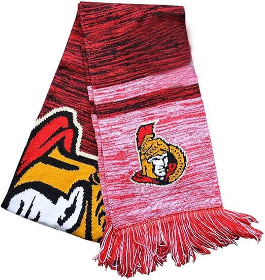 Écharpe en mélange de couleurs avec grand logo des Maple Leafs de Toronto de la LNH