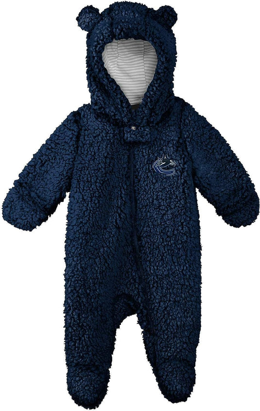 Vancouver Canucks NHL Infant Game Nap Teddy Fleece Bunting Sleeper