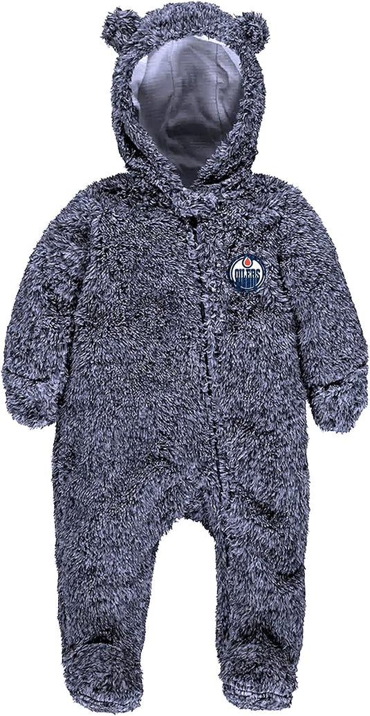 Edmonton Oilers NHL Infant Game Nap Teddy Fleece Bunting Sleeper