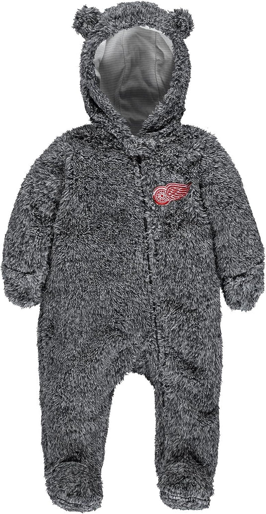 Detroit Red Wings NHL Infant Game Nap Teddy Fleece Bunting Sleeper