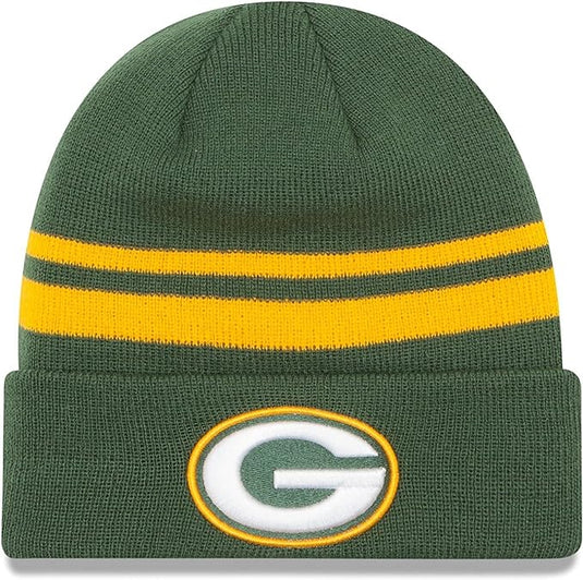 Green Bay Packers NFL Team Stripe Cuffed Beanie