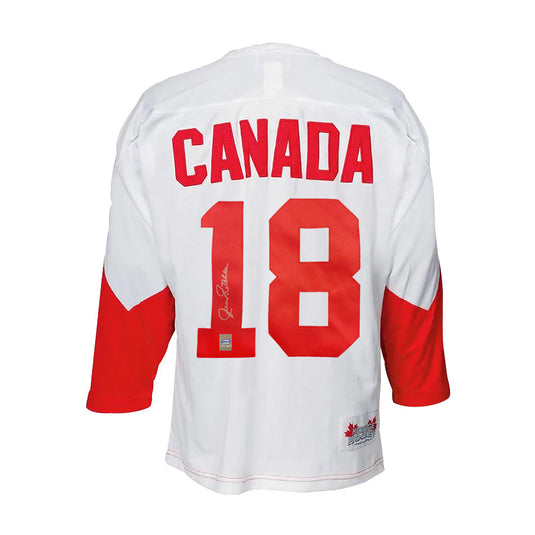 Jean Ratelle Signed Team Canada 1972 Summit Series Away White Jersey