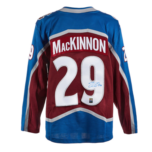 Nathan MacKinnon Signed Colorado Avalanche Fanatics Breakaway Home Maroon Jersey