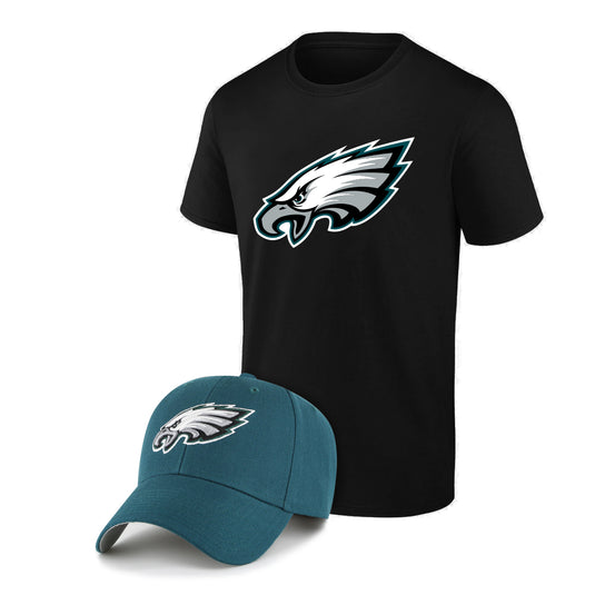 Philadelphia Eagles NFL Fan T-Shirt & Adjustable Hat Combo Pack