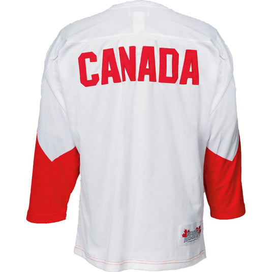 Multi-Signed Team Canada 1972 Summit Series Away White Jersey - 20 Signatures