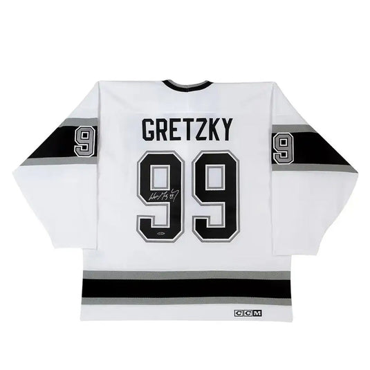Wayne Gretzky Signed Los Angeles Kings CCM Replica Vintage White Jersey