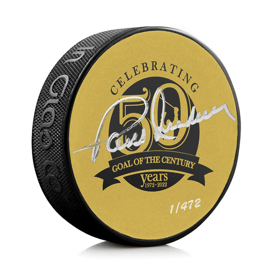 50th Anniversary Paul Henderson Signed Limited Edition Gold Goal of the Century Puck