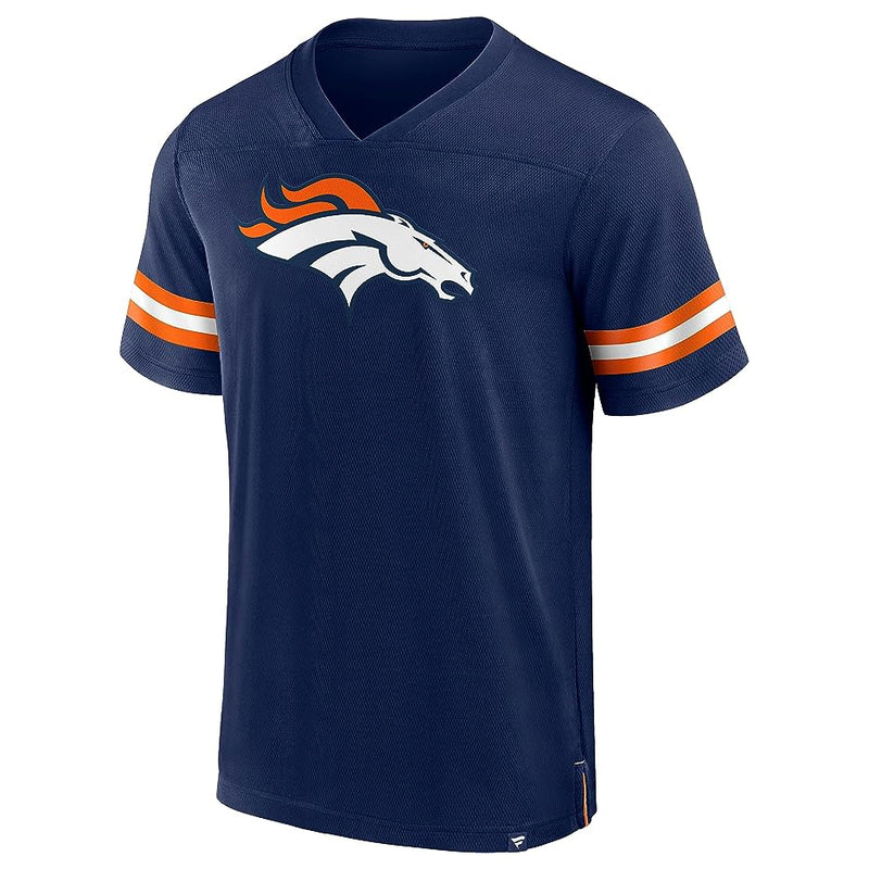 Load image into Gallery viewer, Denver Broncos NFL Hashmark V-Neck Short Sleeve Jersey
