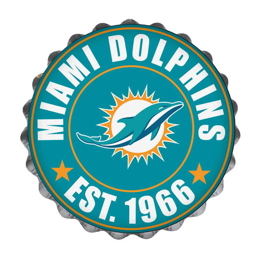 Miami Dolphins NFL Bottle Cap Wall Logo