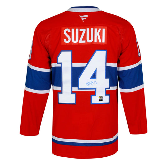 Nick Suzuki Signed Montreal Canadiens Fanatics Premium Home Red Jersey
