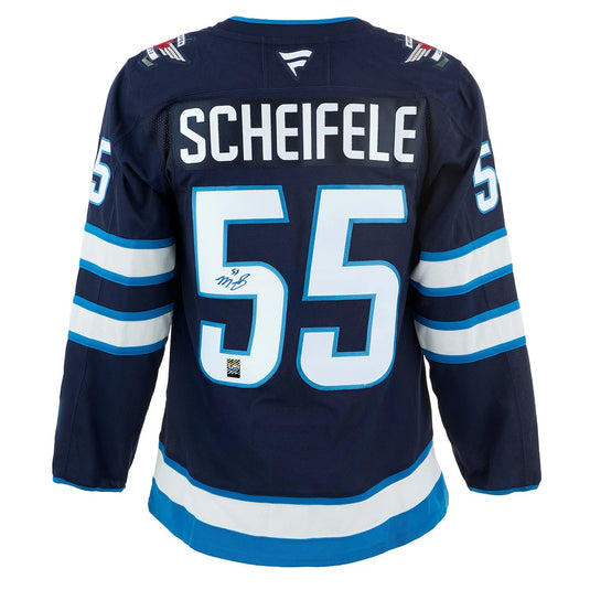 Mark Scheifele Signed Winnipeg Jets Fanatics Premium Home Navy Jersey