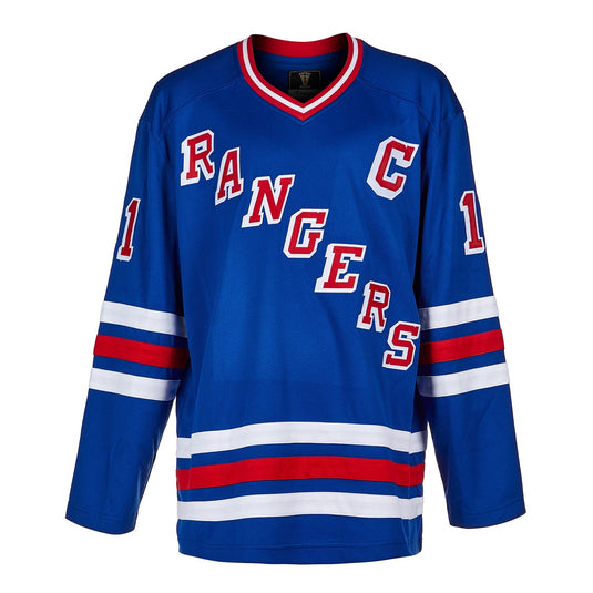Mark Messier Signed New York Rangers Fanatics Vintage Blue Jersey