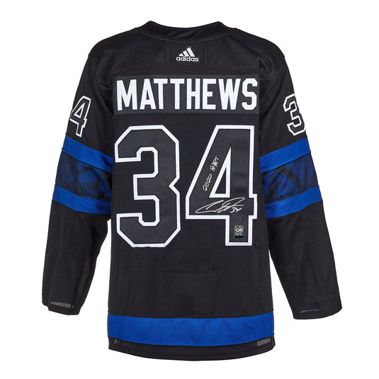 Auston Matthews Signed Toronto Maple Leafs Adidas Pro Flipside Black Jersey with
