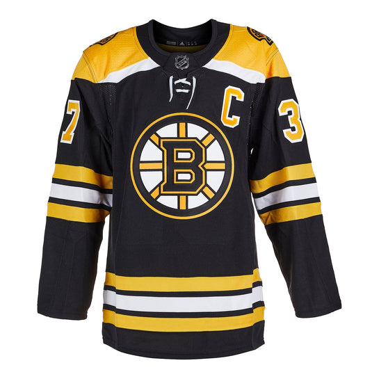 Patrice Bergeron Signed Boston Bruins Adidas Pro Home Black Jersey