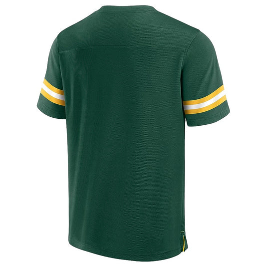 Green Bay Packers NFL Hashmark V-Neck Short Sleeve Jersey