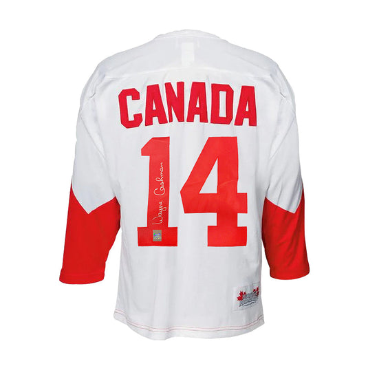 Wayne Cashman Signed Team Canada 1972 Summit Series Away White Jersey
