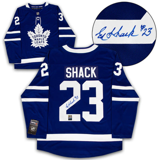 Eddie Shack Signed Toronto Maple Leafs Fanatics Breakaway Home Blue Jersey