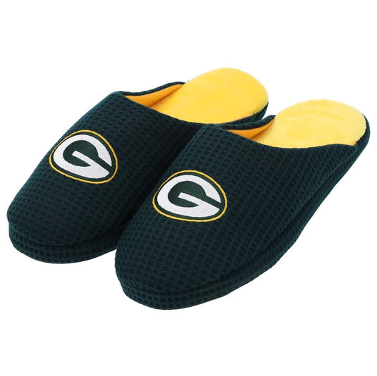 Green Bay Packers NFL Big Logo Waffle Slippers