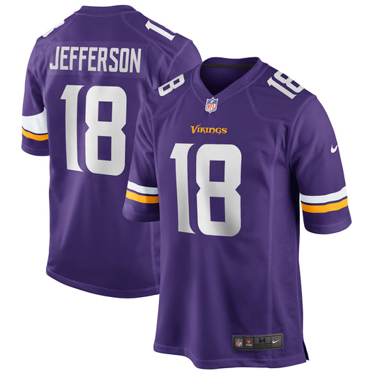 Maillot de l'équipe Nike Game Justin Jefferson Minnesota Vikings pour jeunes