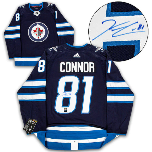 Kyle Connor Signed Winnipeg Jets Adidas Pro Home Navy Jersey