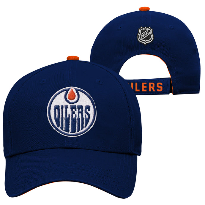 Youth Edmonton Oilers NHL Basic Structured Adjustable Cap