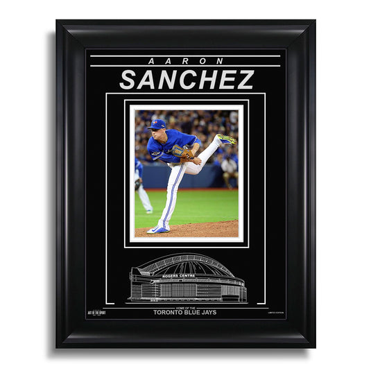 Aaron Sanchez Toronto Blue Jays Engraved Framed Photo - Action H
