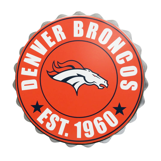 Denver Broncos NFL Bottle Cap Wall Logo