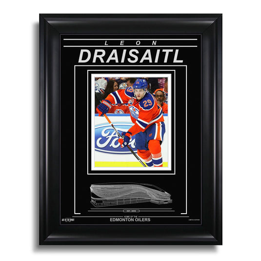 Leon Draisaitl Edmonton Oilers Engraved Framed Photo - Action Flex