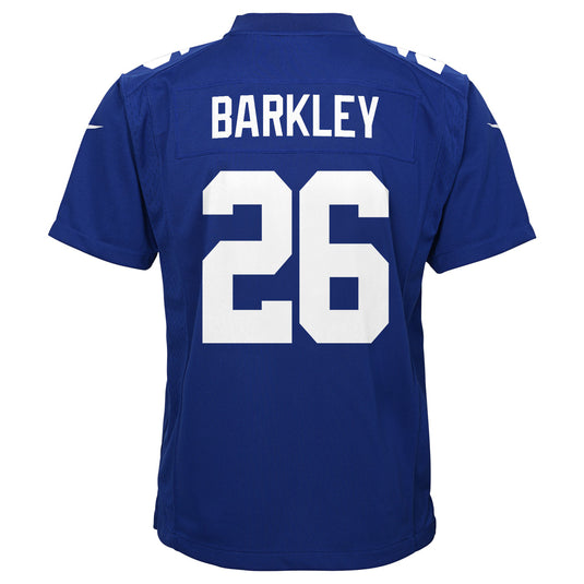 Youth Saquon Barkley New York Giants NFL Nike Game Team Jersey