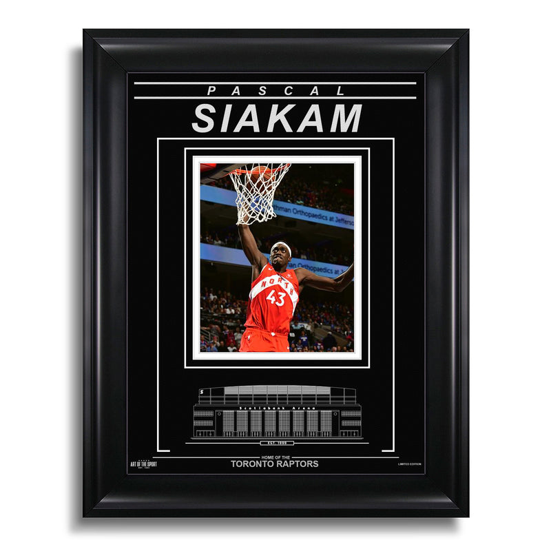 Load image into Gallery viewer, Pascal Siakam Toronto Raptors Engraved Framed Photo - Dunk
