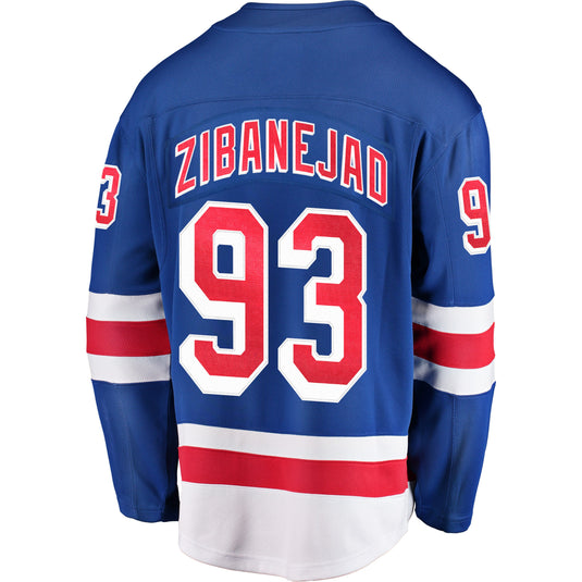 Mika Zibanejad New York Rangers NHL Fanatics Breakaway Home Jersey