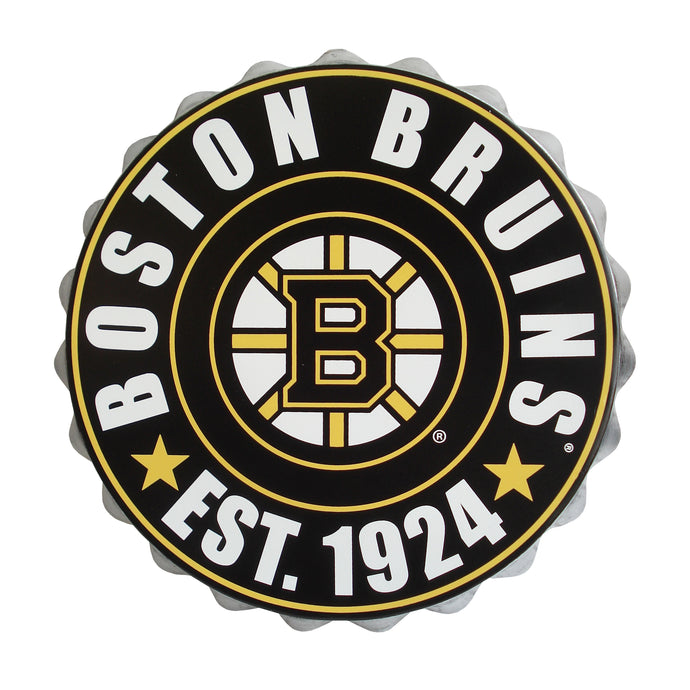 Boston Bruins NHL Bottle Cap Wall Logo